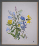 Barbara Watson (fl. 1956) - Still Life of Wild Flowers. Gouache. - Harrington Antiques