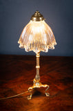 Brass Pullman's Carriage Lamp With Glass Shade, c.1910 - Harrington Antiques