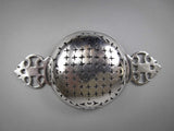 Britannia Silver Tea Strainer by Crichton Brothers, London, 1936. - Harrington Antiques