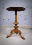 Burr Walnut Marquetry 'George & Dragon' Wine Table, c.1870. - Harrington Antiques