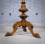 Burr Walnut Marquetry 'George & Dragon' Wine Table, c.1870. - Harrington Antiques