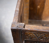 Charles II 17th Century Carved Three Panel Oak Coffer / Chest, c.1680 - Harrington Antiques