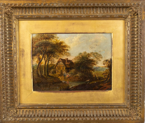 Circle of Alexander Nasmyth - Figures In Highland Country Landscape. Signed. Oil On Board - Harrington Antiques