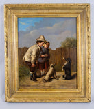 Circle Of William Hemsley (1819-1906) - Children Teaching Dogs Tricks. Signed W. Hemsley. - Harrington Antiques