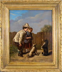 Circle Of William Hemsley (1819-1906) - Children Teaching Dogs Tricks. Signed W. Hemsley. - Harrington Antiques