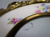 Clarice Cliff Staffordshire Ceramic and Brass Floral Mirror, c.1950s. - Harrington Antiques