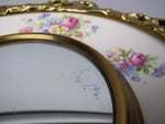 Clarice Cliff Staffordshire Ceramic and Brass Floral Mirror, c.1950s. - Harrington Antiques