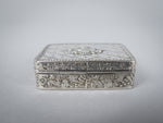 Continental .925 Silver Pill Box With Silver Gilt Interior by SJ&JM, 1970. - Harrington Antiques