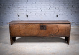 Early 17th Century Oak Six Plank Narrow Chest / Coffer - Harrington Antiques