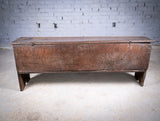 Early 17th Century Oak Six Plank Narrow Chest / Coffer - Harrington Antiques