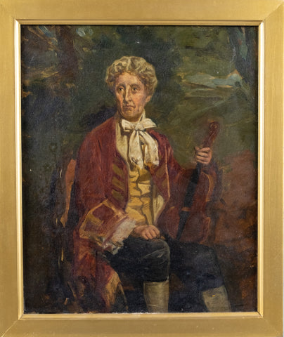 Early 19th Century Portrait Of A Violinist - Oil On Canvas, English School. - Harrington Antiques