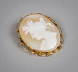 Early 20th Century 15 Carat Cameo Brooch, c.1930s. - Harrington Antiques