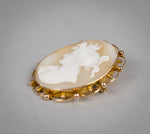 Early 20th Century 15 Carat Cameo Brooch, c.1930s. - Harrington Antiques