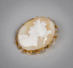 Early 20th Century 15 Carat Cameo Brooch, c.1930s. - Harrington Antiques