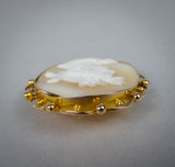 Early 20th Century 15 Carat Cameo Brooch, c.1930s. - Harrington Antiques