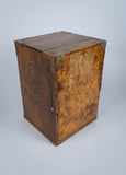 Early 20th Century Campaign Style Burr Walnut & Mahogany Folding Vanity Box - Harrington Antiques