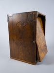 Early 20th Century Campaign Style Burr Walnut & Mahogany Folding Vanity Box - Harrington Antiques