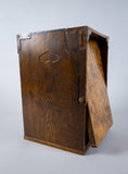 Early 20th Century Campaign Style Burr Walnut & Mahogany Folding Vanity Box - Harrington Antiques