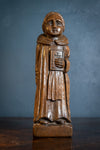 Early 20th Century Carved Oak Robed Monk - Harrington Antiques