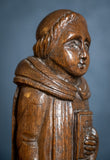 Early 20th Century Carved Oak Robed Monk - Harrington Antiques