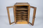 Early 20th Century Glazed Pine Collector's Cabinet. - Harrington Antiques