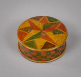 Early 20th Century Harlequin Painted Treen Snuff Box. - Harrington Antiques