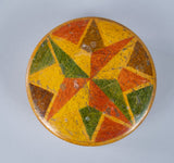 Early 20th Century Harlequin Painted Treen Snuff Box. - Harrington Antiques