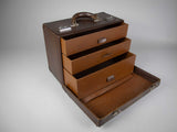 Early 20th Century Leather Three Drawer Doctors' Case. - Harrington Antiques