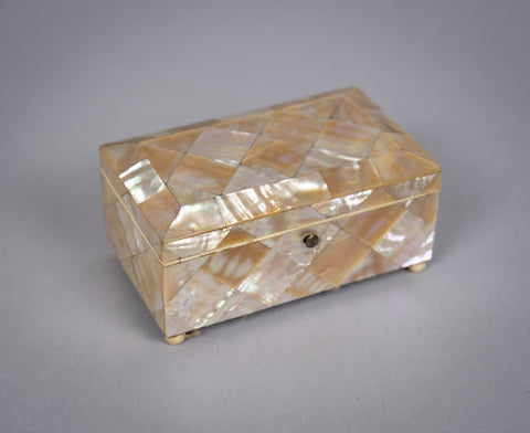 Early 20th Century Mother Of Pearl Casket / Box, c.1900. - Harrington Antiques