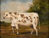 Early 20th Century Prize Bull In Landscape. Dated 1921. Oil On Board. - Harrington Antiques