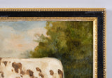 Early 20th Century Prize Bull In Landscape. Dated 1921. Oil On Board. - Harrington Antiques