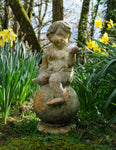 Early 20th Century Terracotta Garden Cherub - Harrington Antiques