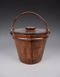 Early 20thC Leather Ice Bucket With Royal Coat Of Arms - Harrington Antiques