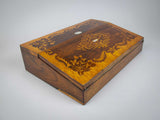 Early Victorian Rosewood & Birds Eye Maple Marquetry Writing Slope, c.1840. - Harrington Antiques