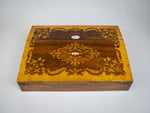 Early Victorian Rosewood & Birds Eye Maple Marquetry Writing Slope, c.1840. - Harrington Antiques