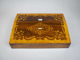 Early Victorian Rosewood & Birds Eye Maple Marquetry Writing Slope, c.1840. - Harrington Antiques