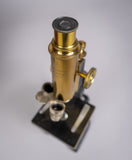 F. Koristka Milano Monocular Microscope (No. 30671) With Slides, Mahogany Case & Key. Circa. 1920. - Harrington Antiques