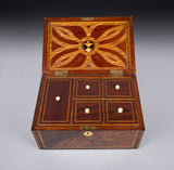 Fine 19th Century Inlaid Walnut Jewellery Box - Harrington Antiques