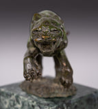 Fine Bronze Jaguar Sculpture On Marble Plinth - Signed 'S. Maclaurin'. - Harrington Antiques