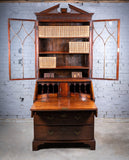 Fine George II Chippendale Period Bureau Bookcase With Bramah Lock. - Harrington Antiques