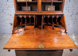 Fine George II Chippendale Period Bureau Bookcase With Bramah Lock. - Harrington Antiques