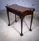 Fine George II Chippendale Period Mahogany Ball & Claw Card Table, c.1750. - Harrington Antiques