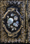Fine Mother of Pearl & Abalone Ebonised Papier-Mache Jewellery Cabinet, c.1850. - Harrington Antiques
