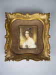 Finely Painted 19th Century French Miniature Portrait Of A Young Lady - Signed. - Harrington Antiques