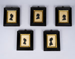 Five Bronzed Portrait Silhouettes Of An Irish Family - Lisburn County, Sept 1833. - Harrington Antiques