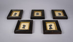 Five Bronzed Portrait Silhouettes Of An Irish Family - Lisburn County, Sept 1833. - Harrington Antiques