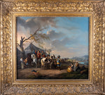 Follower Of Philips Wouwerman (1619-1668) - A Military Camp - 18th Century, Oil On Canvas. - Harrington Antiques