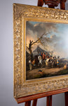 Follower Of Philips Wouwerman (1619-1668) - A Military Camp - 18th Century, Oil On Canvas. - Harrington Antiques