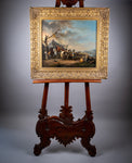 Follower Of Philips Wouwerman (1619-1668) - A Military Camp - 18th Century, Oil On Canvas. - Harrington Antiques
