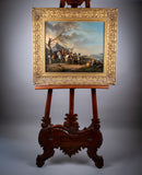 Follower Of Philips Wouwerman (1619-1668) - A Military Camp - 18th Century, Oil On Canvas. - Harrington Antiques